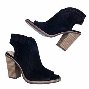 Vince Camuto Koral Heeled Peep Toe Suede Bootie